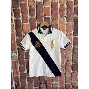 Polo Ralph Lauren Mens White Short Sleeve Large Pony Polo Jockey Club Size Small